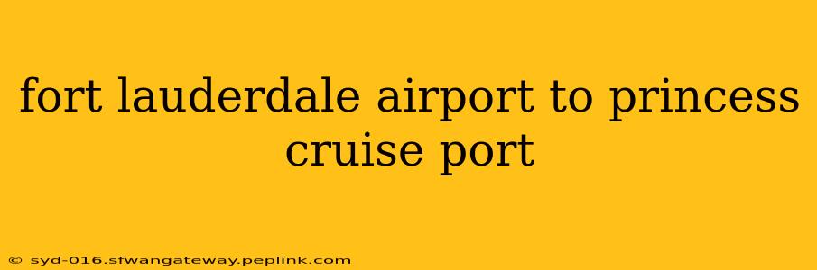 fort lauderdale airport to princess cruise port