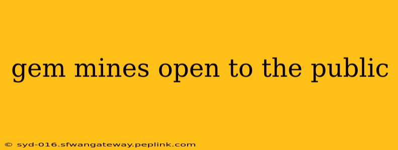 gem mines open to the public
