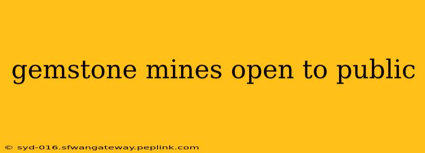 gemstone mines open to public